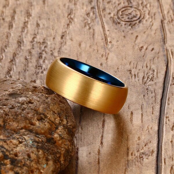 Classic 8mm Tungsten Steel Ring with Brushed Texture - Image 10