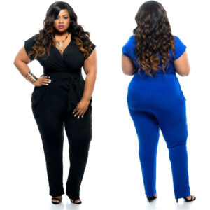 Women’s V Neck Stretchable Jumpsuit