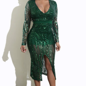 Women’s Sequined Dress With Split