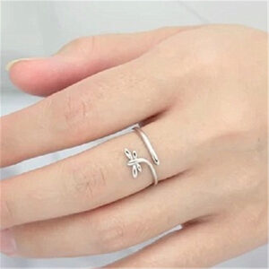 Silver Plated Dragonfly Ring