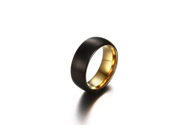 Classic 8mm Tungsten Steel Ring with Brushed Texture - Image 7
