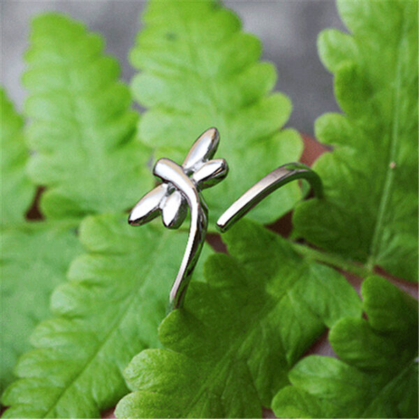 Silver Plated Dragonfly Ring - Image 2