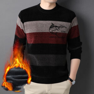 Men’s Knitted Thermal Sweater with Stylish Design