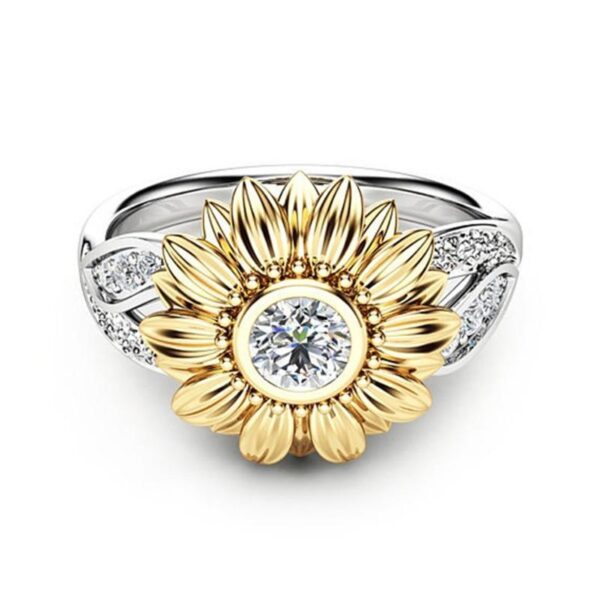 Sunflower Zircon Ring