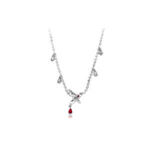 Graceful Zircon Butterfly Pendant for Women