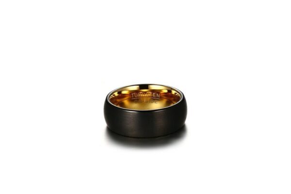Classic 8mm Tungsten Steel Ring with Brushed Texture - Image 6