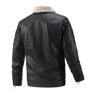 Men’s Leather Jacket with Soft Plush Lining