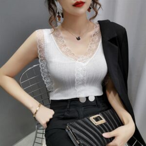 Chic Sleeveless Silk Lace Camisole for Women