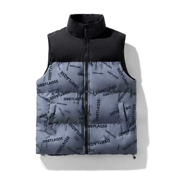 Men's Sleeveless Cotton Down Vest - Image 4