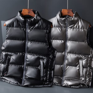 Men’s Sleeveless Shiny Down Vest