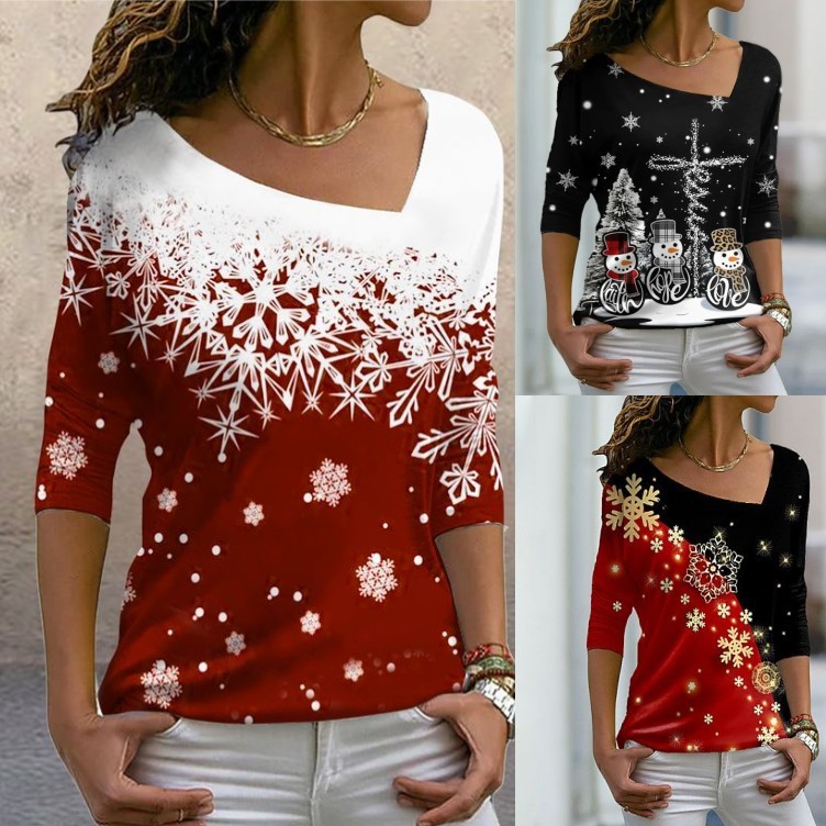Snowflakes Pattern Top