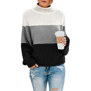 Women’s High Neck Sweater in a Perfect Color Match