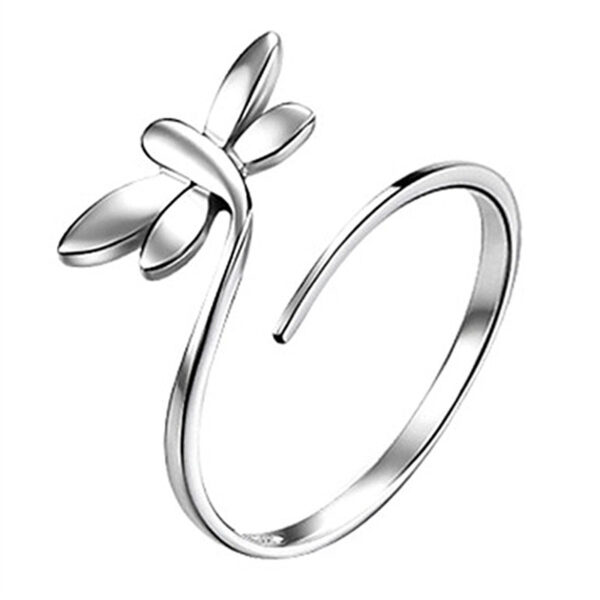 Silver Plated Dragonfly Ring - Image 4