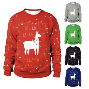 Unisex Sweater with Christmas Lamb Motif
