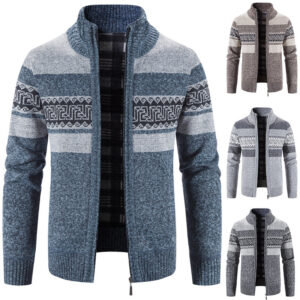 Men’s Color Block Cardigan Sweater
