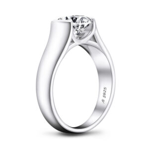 925 Sterling Silver 2 Carat Rhinestone Ring