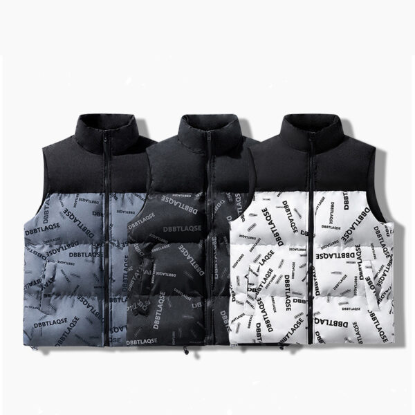 Men's Sleeveless Cotton Down Vest - Image 2
