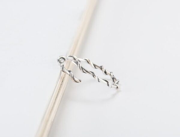 925 Sterling Silver Twisted Branch Ring - Image 4