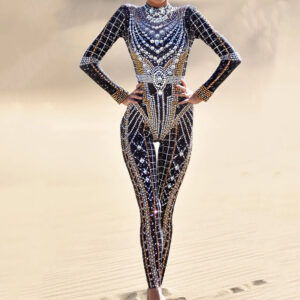 Women’s Fashionable Rhinestone Jumpsuit