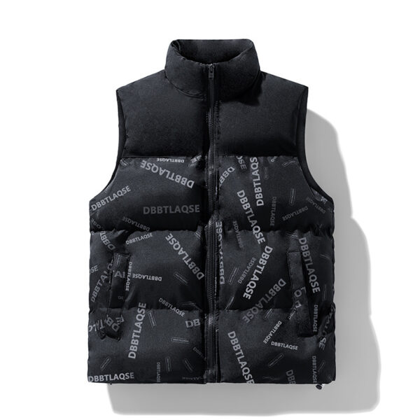 Men's Sleeveless Cotton Down Vest - Image 3