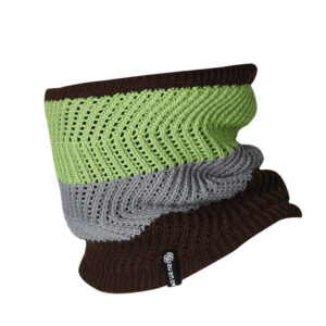 Cozy Knitted Fleece Lined Hat and Scarf in One for Skiing