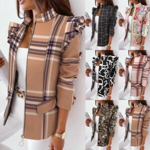 Women’s Ruffled Shoulder Jacket