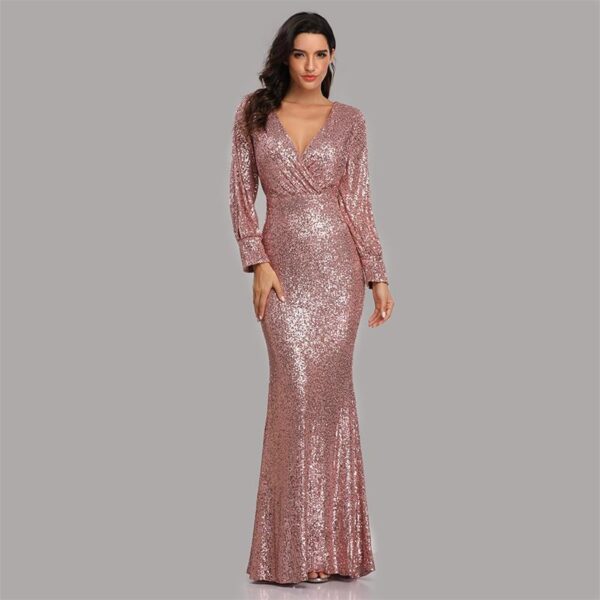Women's Long Sequined Dress - Image 5