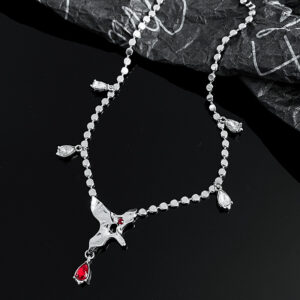 Graceful Zircon Butterfly Pendant for Women