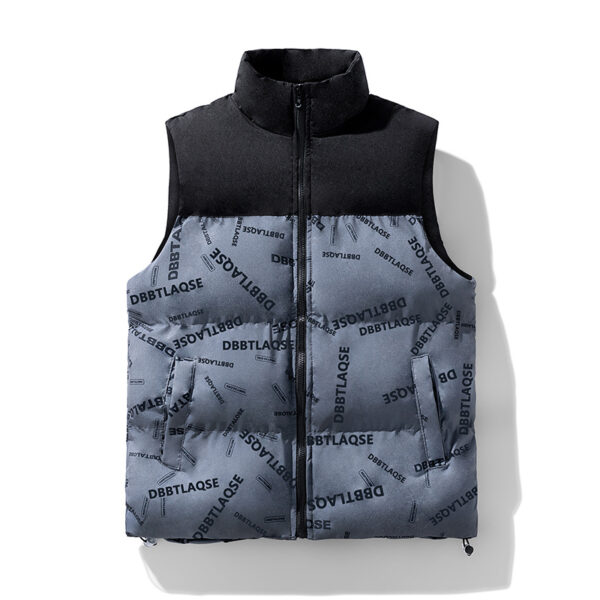 Men's Sleeveless Cotton Down Vest - Image 8