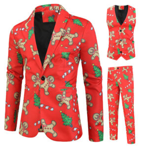 Men’s 3 Piece Christmas Suit Ensemble