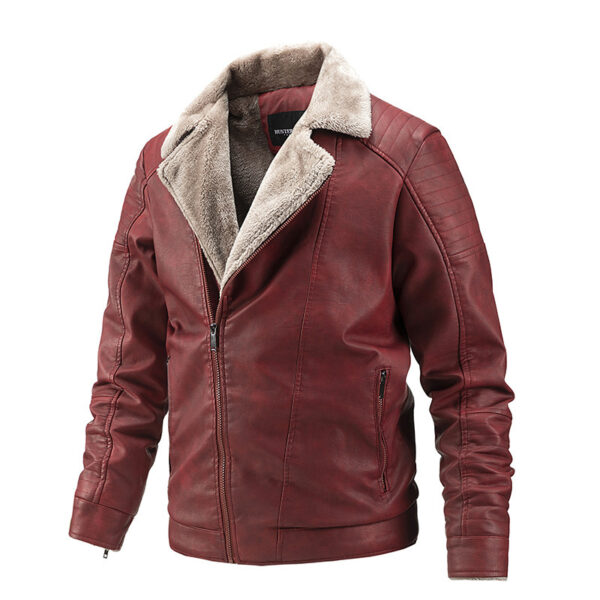 Leather Jacket with Soft Plush