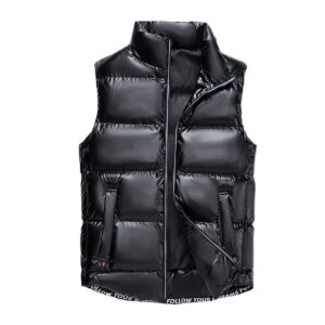 Men’s Sleeveless Shiny Down Vest