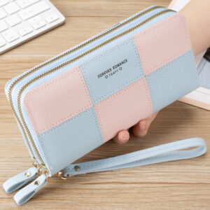Multicolored Zipper Cell Phone Bag Wallet