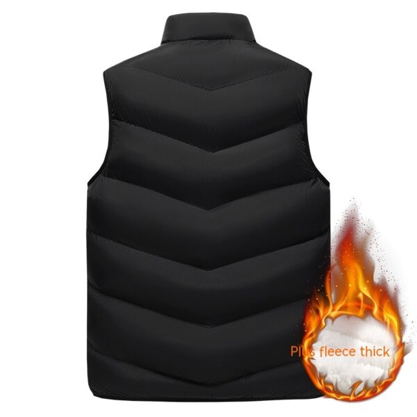 Fleece Lined Sleeveless Down Vest for Men - Image 9
