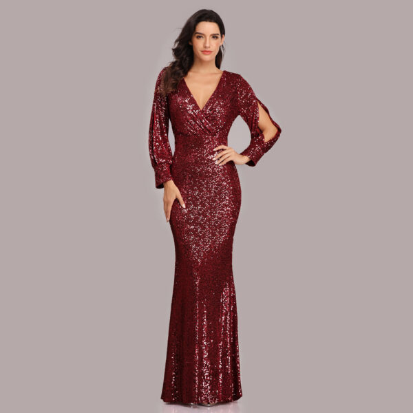 Women's Long Sequined Dress - Image 2