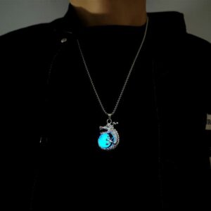 Luminous Fluorite Dragon Pendant