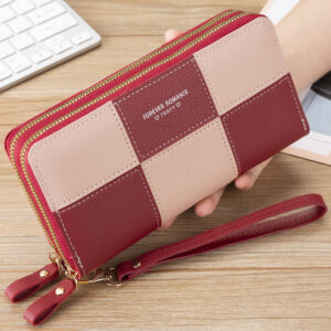 Multicolored Zipper Cell Phone Bag Wallet