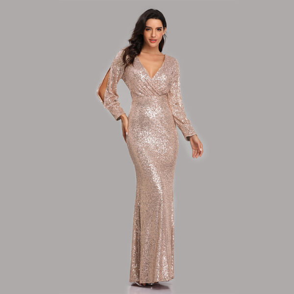 Women's Long Sequined Dress - Image 3