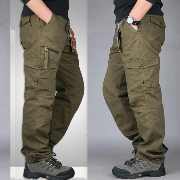 Men's Cargo Pants – Combat-Style Cotton Work Trousers with Multi-Pockets - Image 2