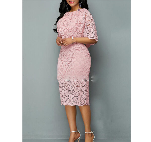 Women's Plus Size Midi Dress for Effortless Glamour - Image 3