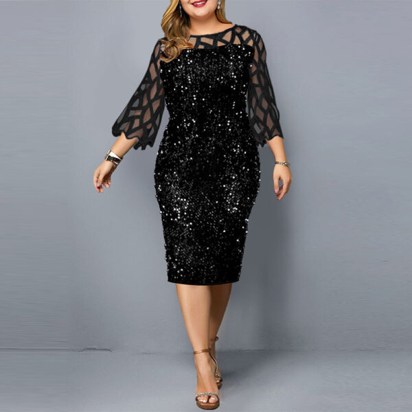 Plus Size Sequined Dress