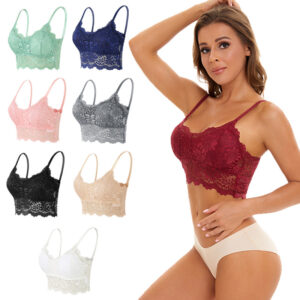 Anti-Glare Lace Back Strap Bralette for Women