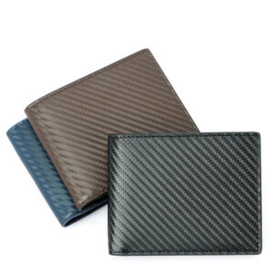 Carbon Fiber Patterned Anti Theft Wallet for Men