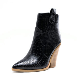 Women’s Snake Print Boots – Western Cowboy Style with a Modern Twist