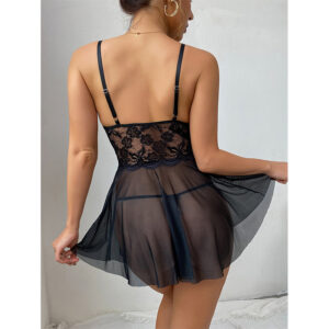 Hollow-Out Lace Temptation Nightdress for Women