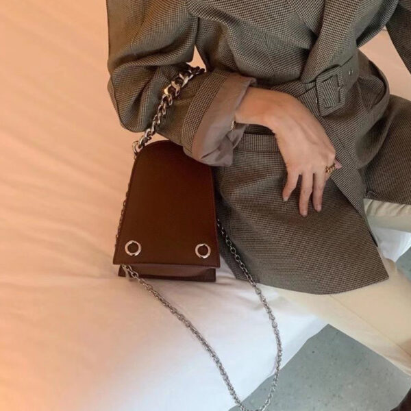 Niche Designer Thick Double Chain Mobile Phone Bag - Image 3