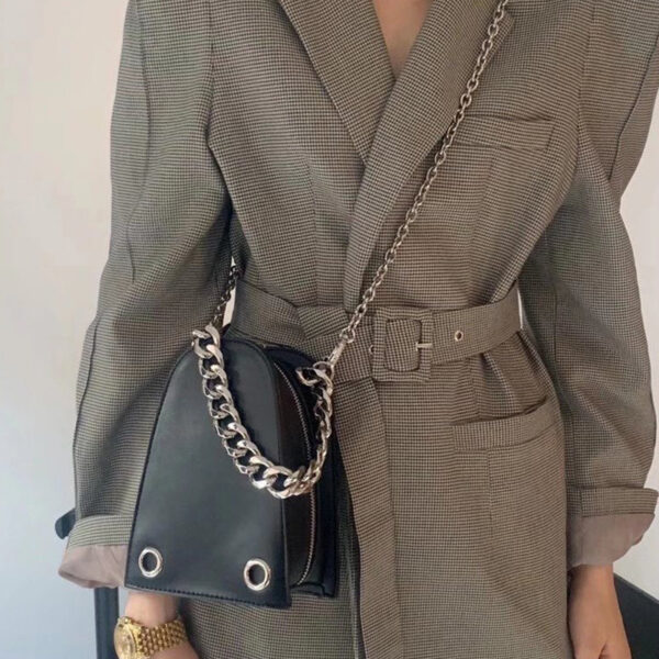 Niche Designer Thick Double Chain Mobile Phone Bag - Image 4