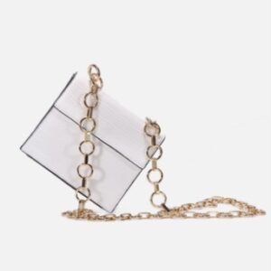 Women’s Small Square Shoulder Bag with Wide Strap