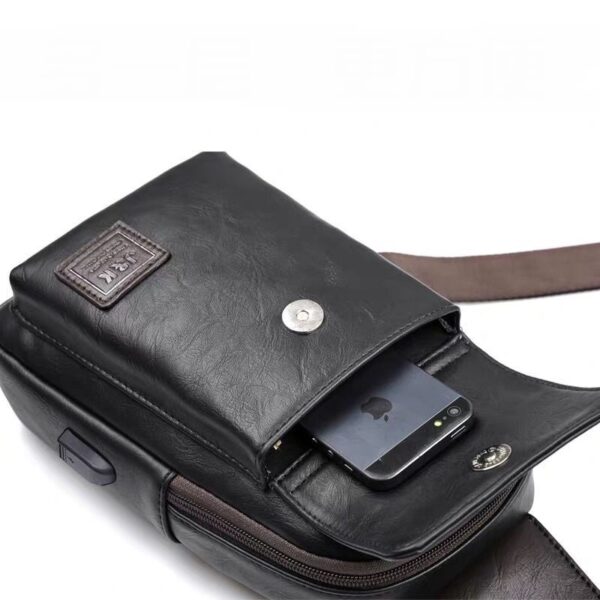 Retro PU Leather Shoulder Bag for Men - Image 4