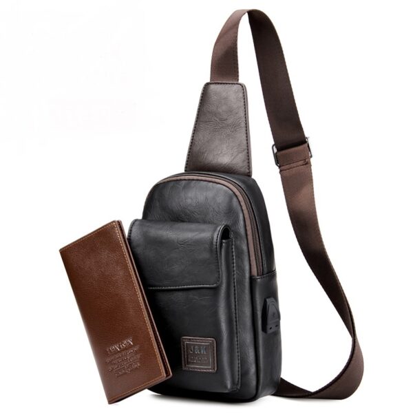 Retro PU Leather Shoulder Bag for Men - Image 2
